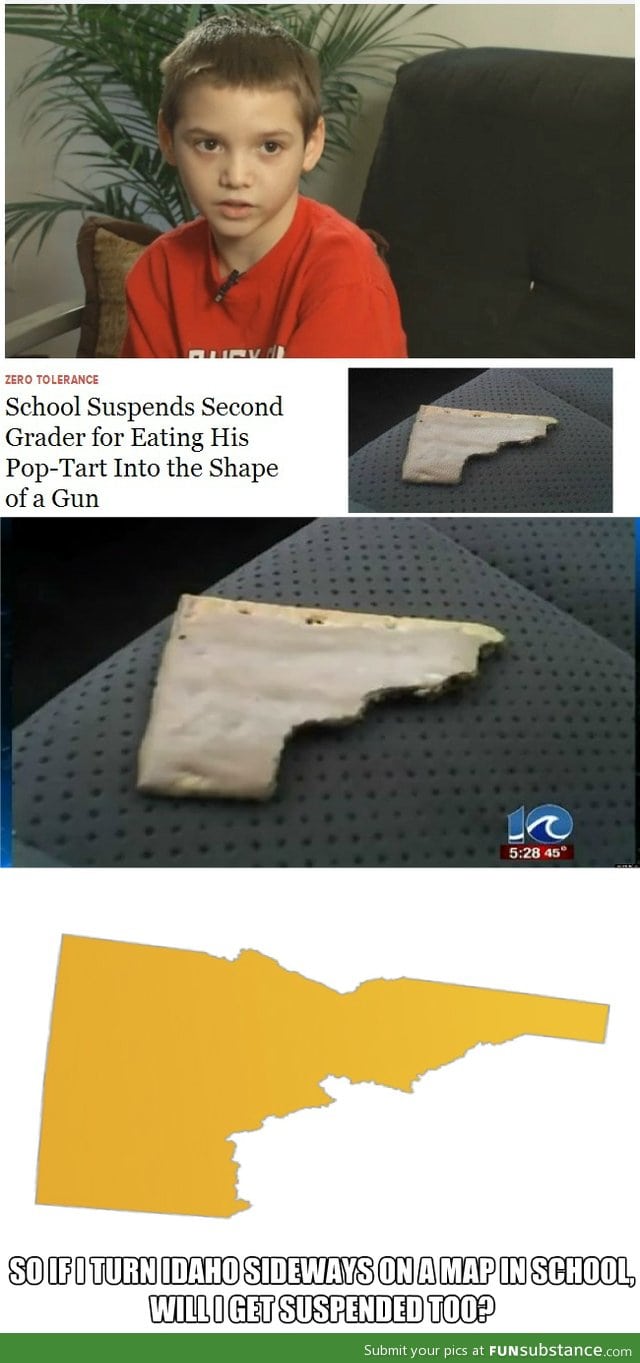 Pop-tart, gun, and idaho all in one