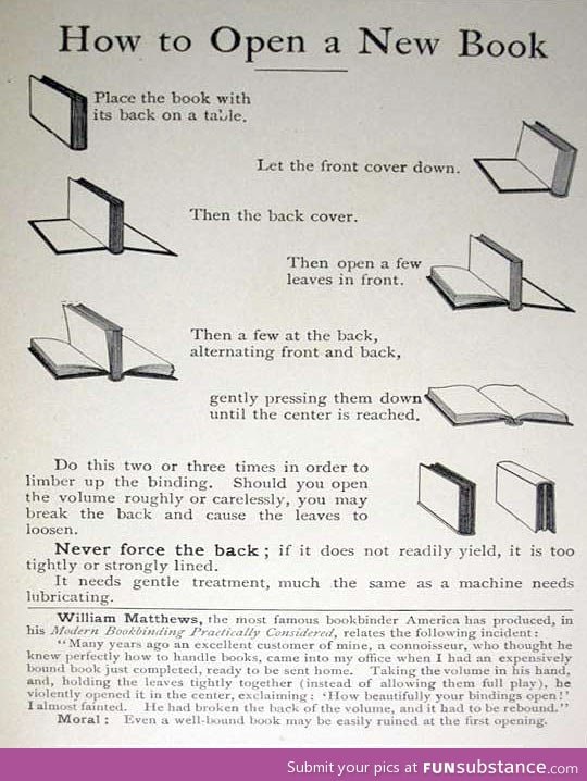 How to open a new book