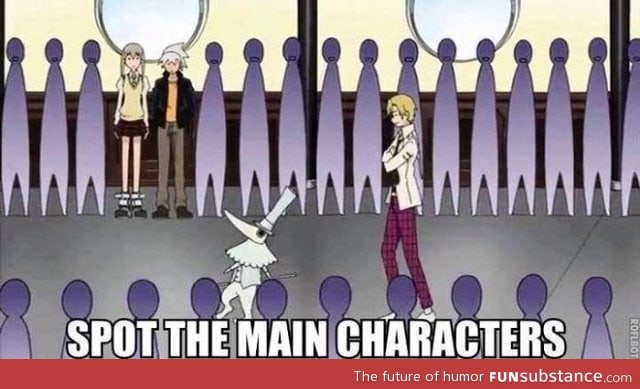 Main characters in anime