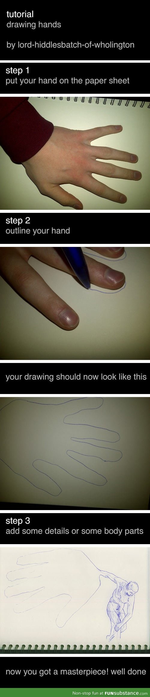 How to draw a hand