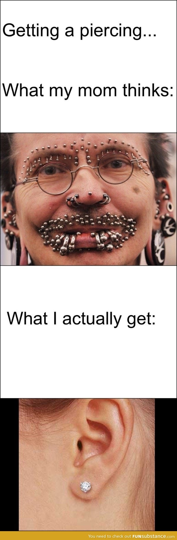 Getting piercings