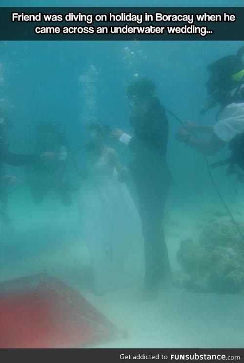 Underwater wedding