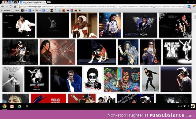 Searched king of pop, very happy