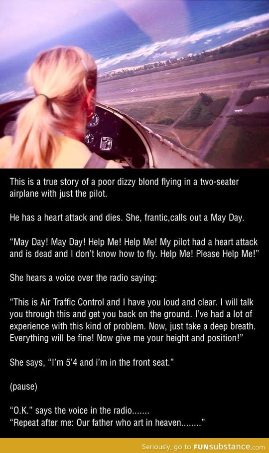 A true story of a poor dizzy blond