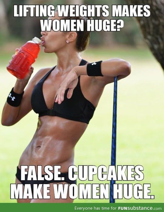 Weights good, cupcakes bad