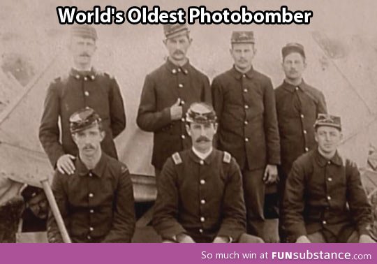 The oldest photobomber