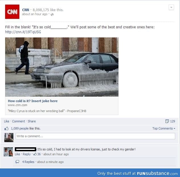 You know it's cold when CNN has nothing to report