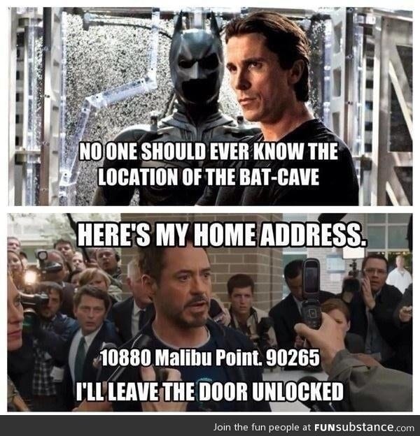 Batman v Iron Man.