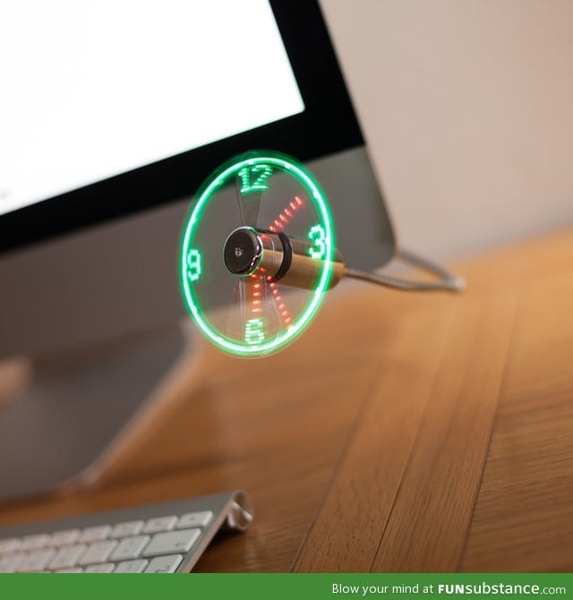 Usb fan clock