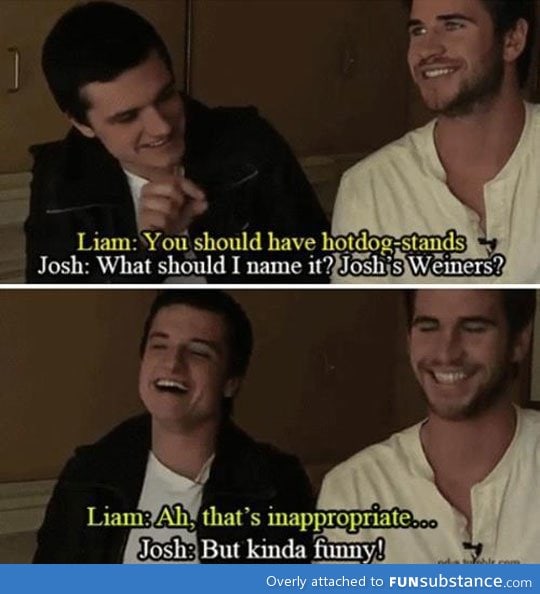 Josh and Liam joking around