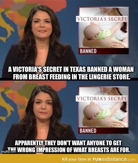 Weekend Update - Breastfeeding in Victoria’s Secret.