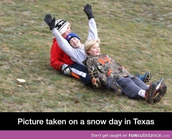 A snow day in Texas