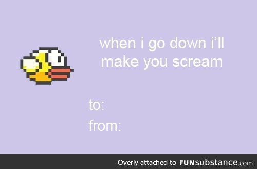 Flappy bird pick up line