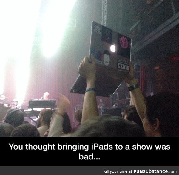 Using iPads to record a concert isn't bad until...