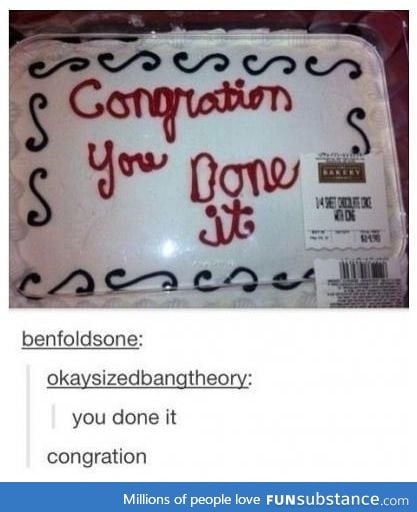 Congration, okay-sized bang theory