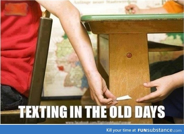 Texting in the old days