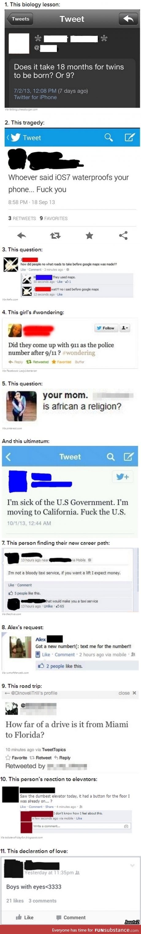 Horrible stupidity on the internet