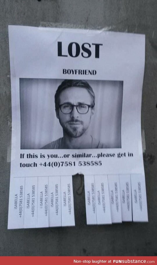 Lost boyfriend