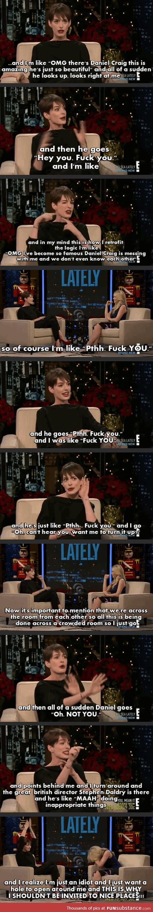 Anne Hathaway is just like us