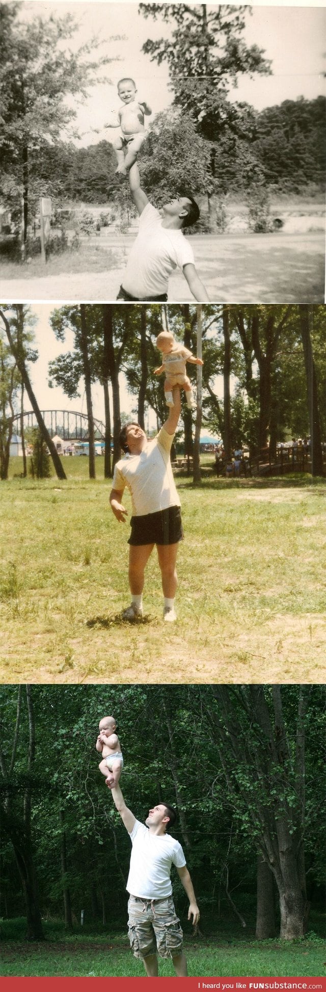 My grandpa, my dad, and myself. Making three generations of wives worried sick