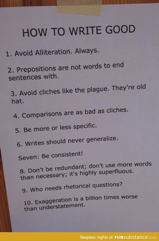 How to write good