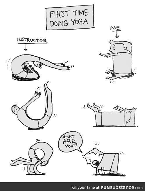 First time doing yoga