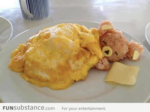 Cute Teddy Bear Breakfast