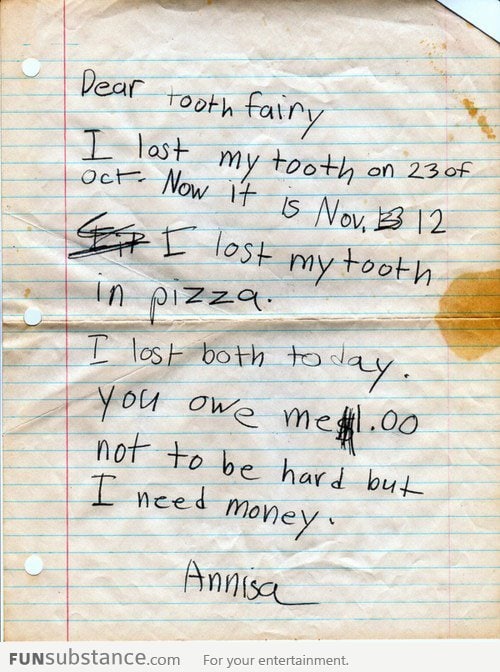 Dear Tooth Fairy