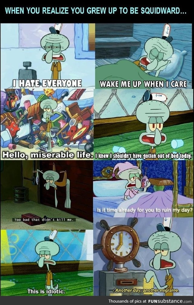 Everyone is squidward