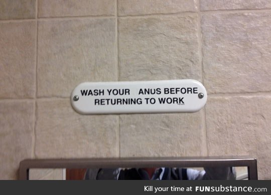 Hygiene is important at work