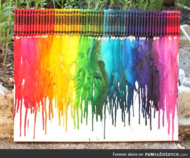 Bleeding crayon art