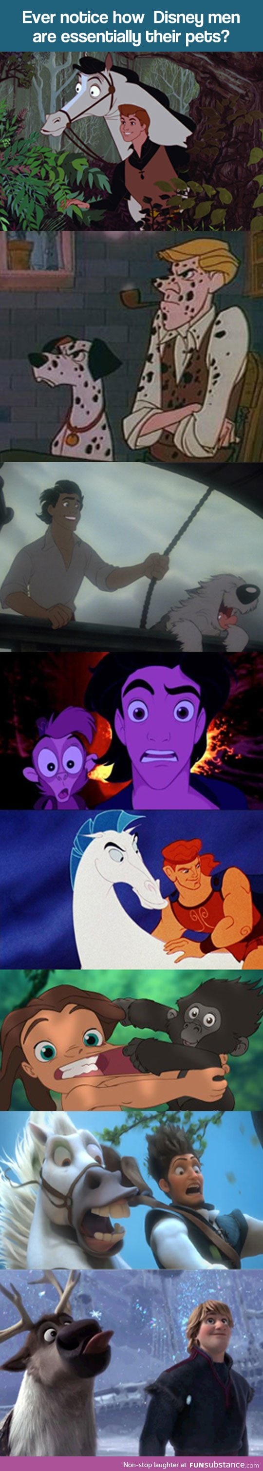 Disney men are their pets