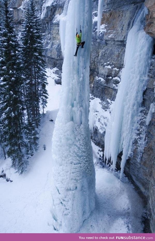 Climbing a waterfall