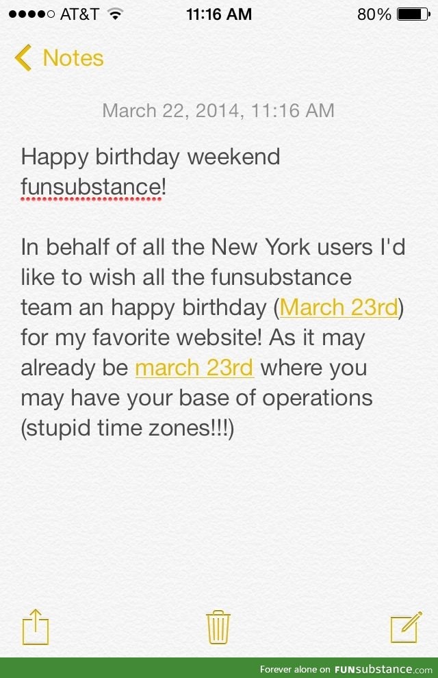 Happy birthday Funsubstance! You're 2!!!