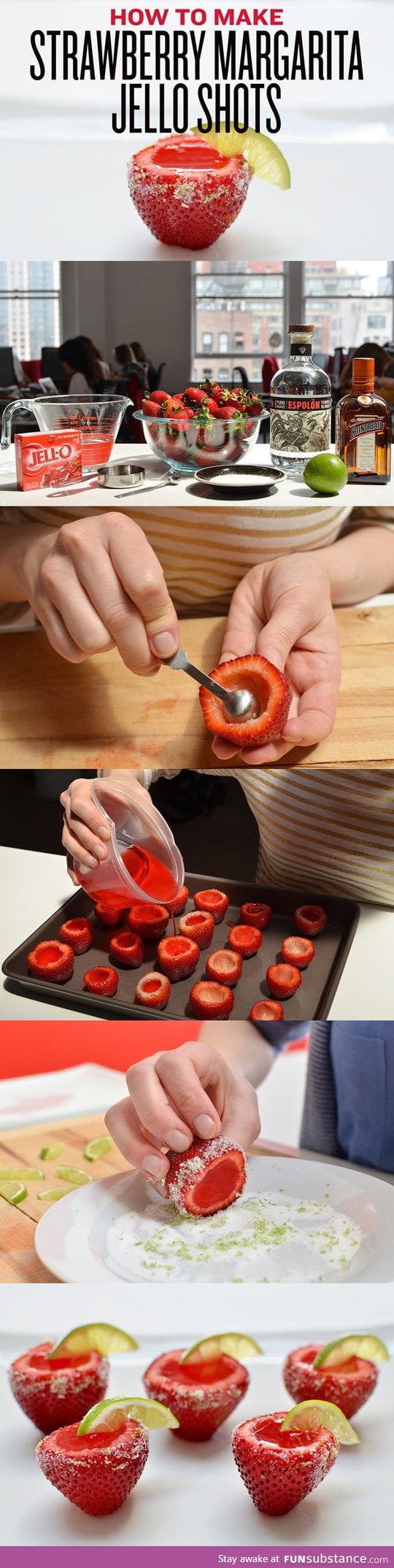 Berry Nice strawberry margarita jello shots