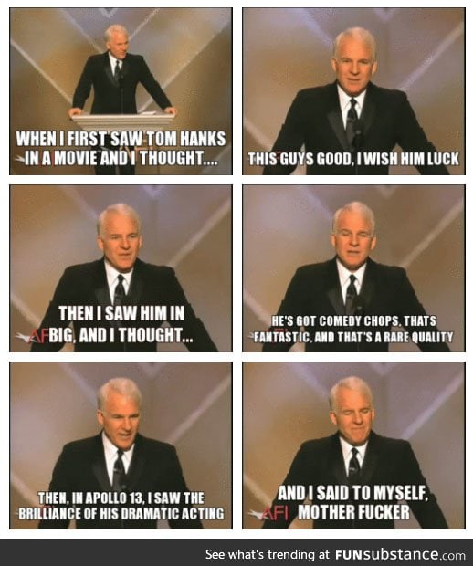 Steve Martin on Tom Hanks