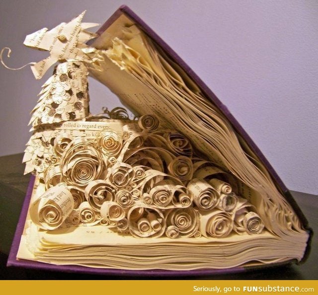 Mind blowing book paper folding art