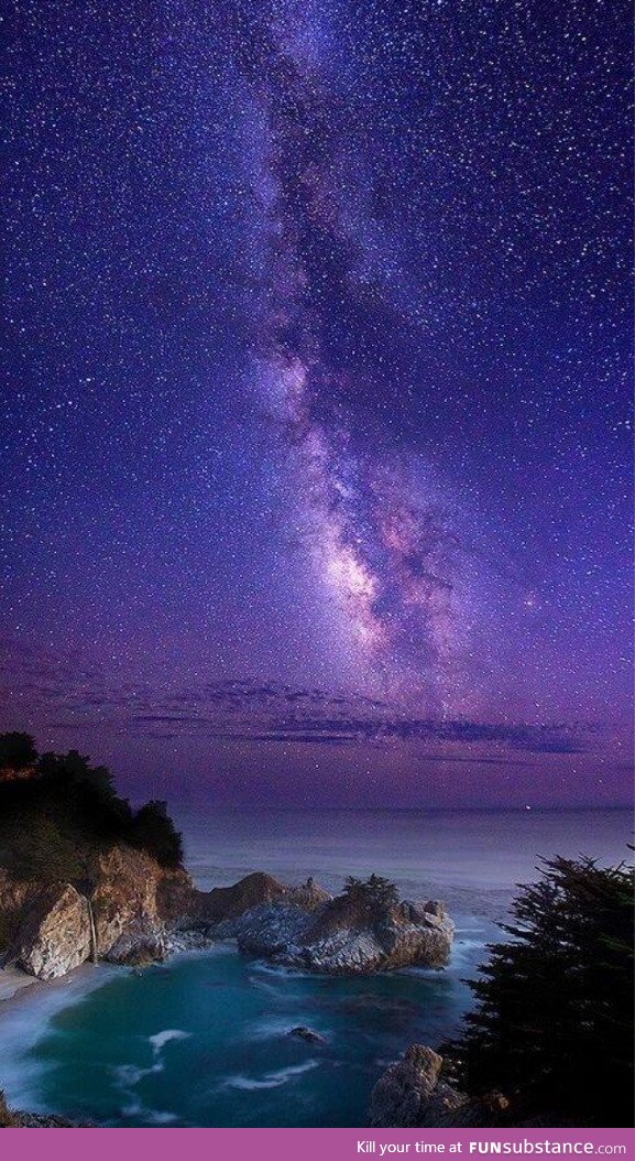 Milky Way over Big Sur, California