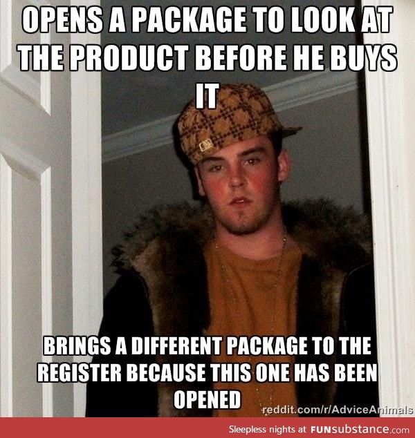 Scumbag steve- retail edition