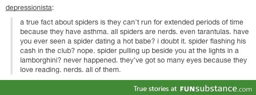 Proof that spiders are nerds