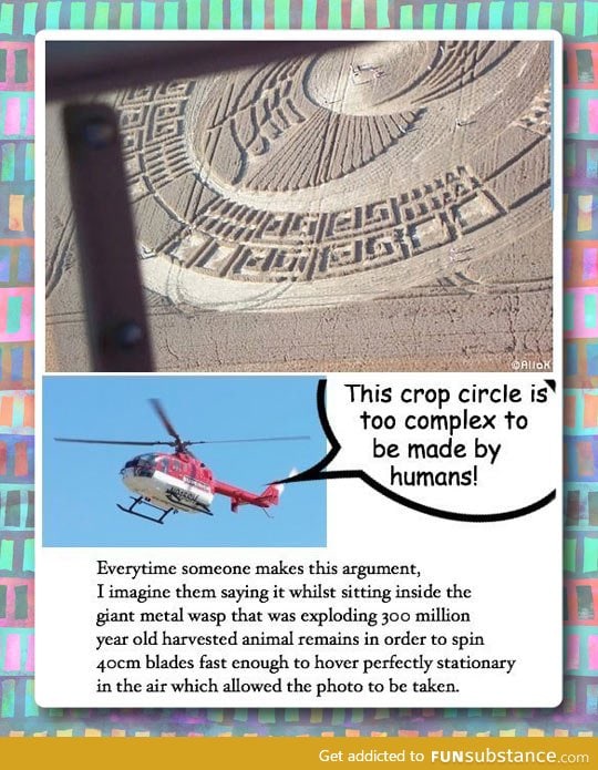 Crop Circles vs. Helicopters…