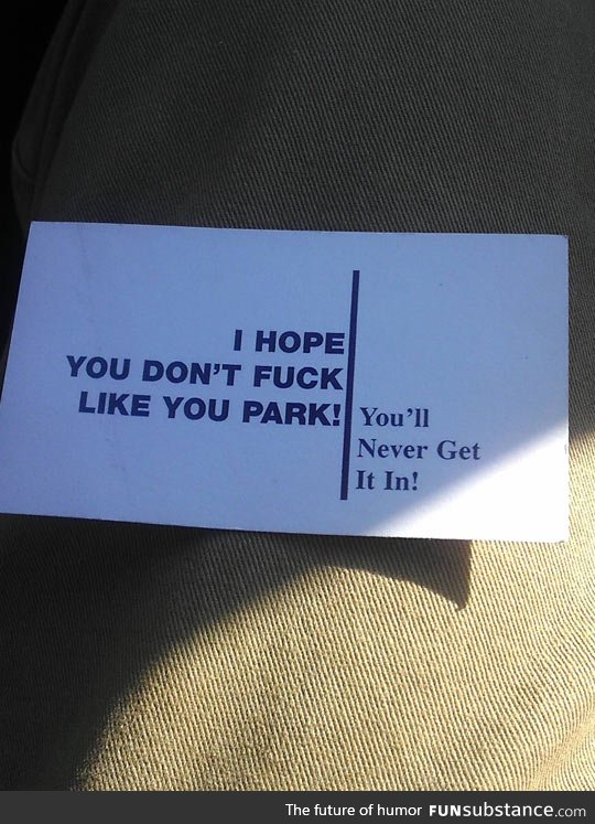 My mom found this on her windshield