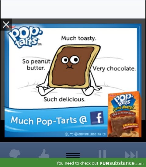 Poptart ad copying doge..