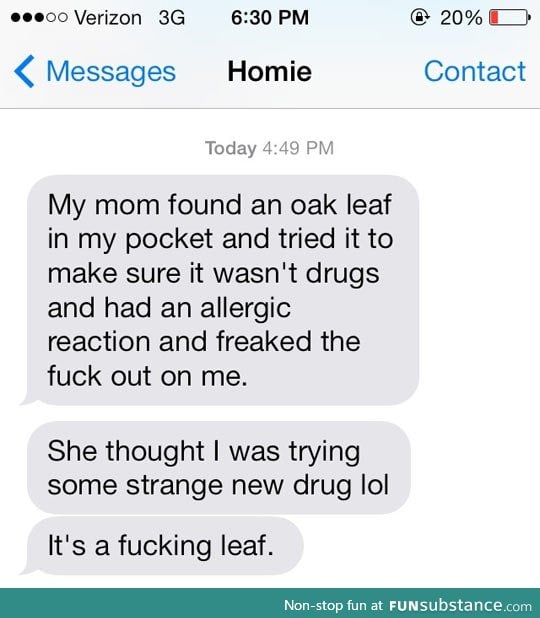 Oak leaves: Not even once