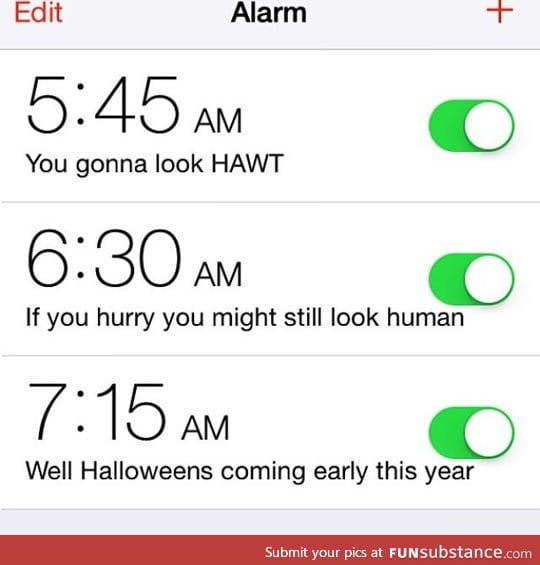 Morning alarm motivation