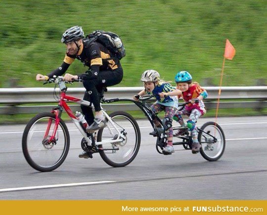 Cycling time with the most amazing dad