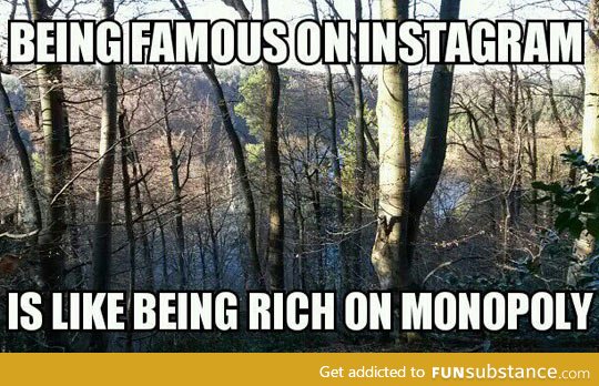 Being famous on Instagram…