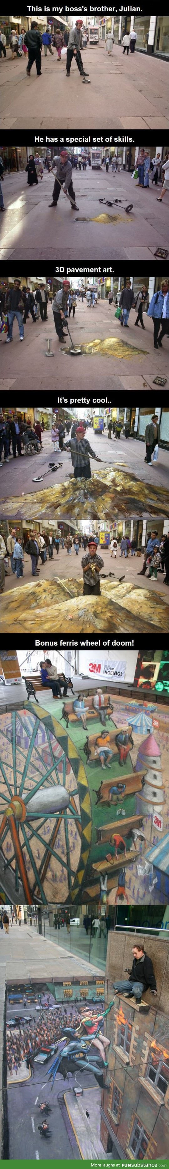 3D pavement art