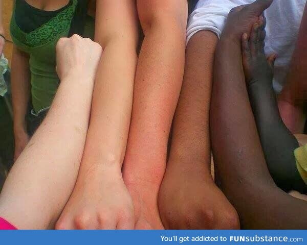 Human rainbow