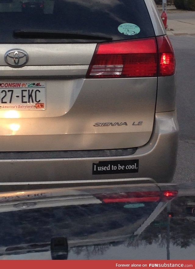 Best bumper sticker for a mini van